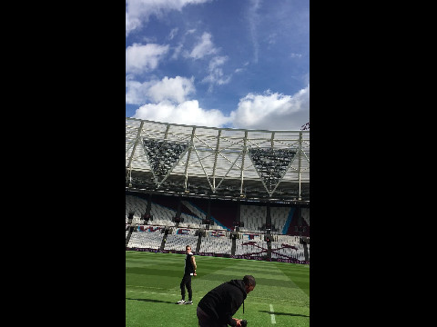 Pitchside at the London Stadium