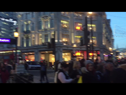 Christmas Shopping in Oxford Street, London
