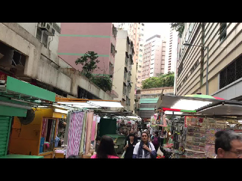 Market streets in Wan Chai